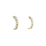 14 karat gold stud earrings with zirconia