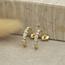 14 karat gold stud earrings with zirconia