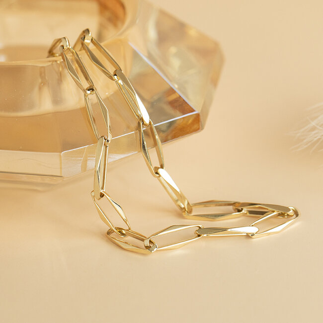 Gold closed for ever bracelet 18 cm 14 karat