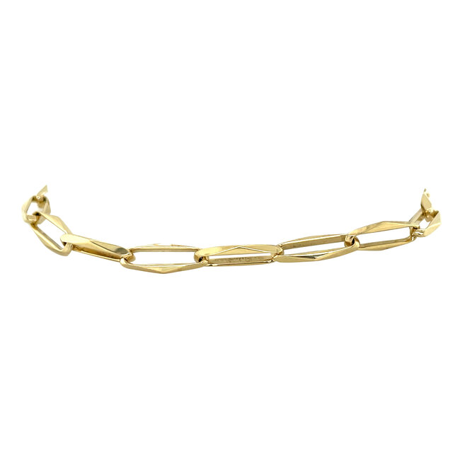 Goldenes Armband für immer geschlossen 18 cm 14 Karat