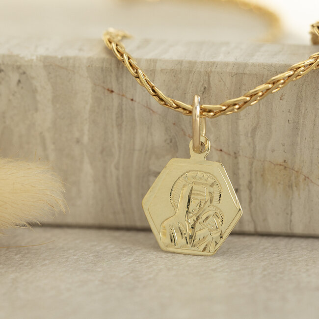 Goldener Anhänger Maria/Jesus 13 Karat