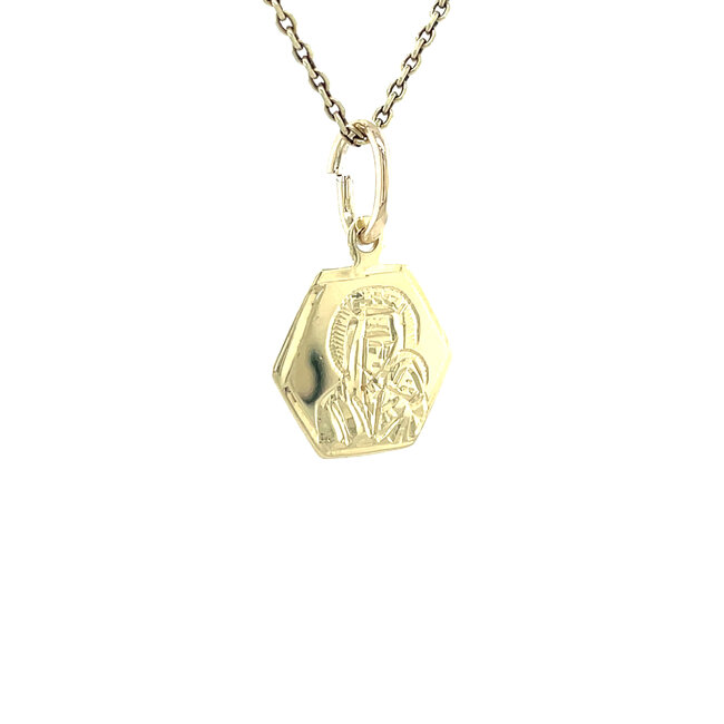 Gold pendant Mary/Jesus 13 karat