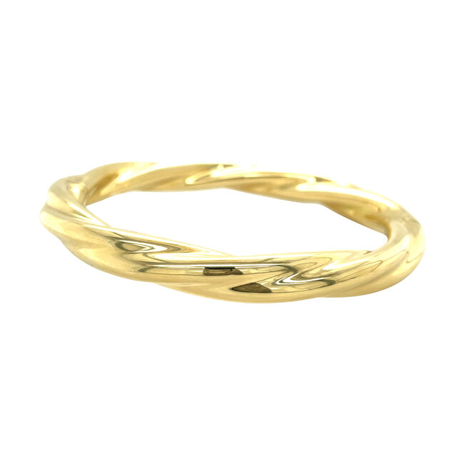 Gouden bangle getordeerd 18 karaat