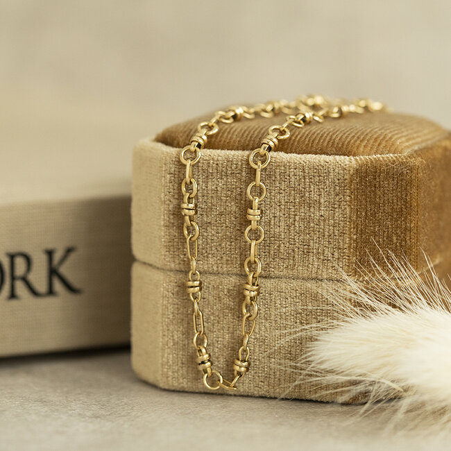 Gouden armband 21 cm 14 karaat