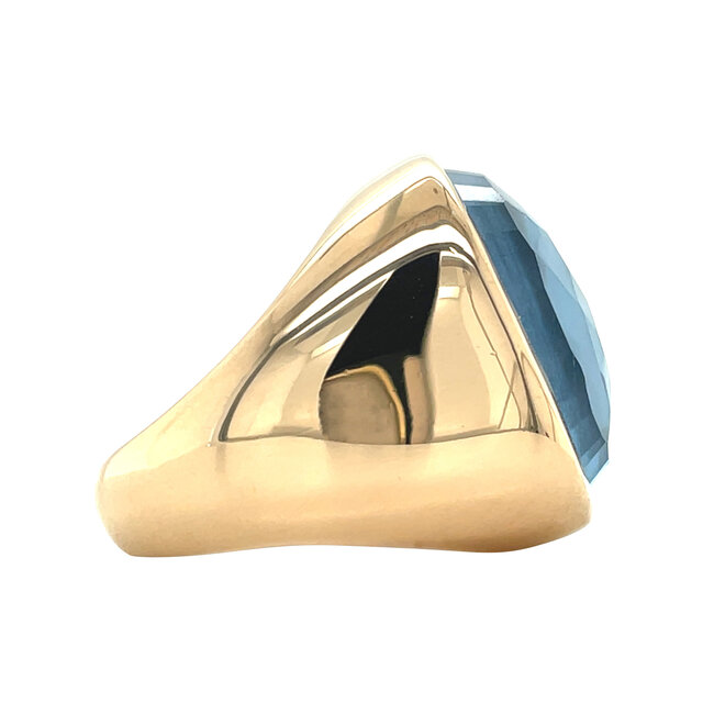 Rosegouden ring met Spinel 18 karaat