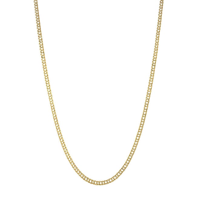 Gouden lengtecollier gourmet 54 cm 14 karaat
