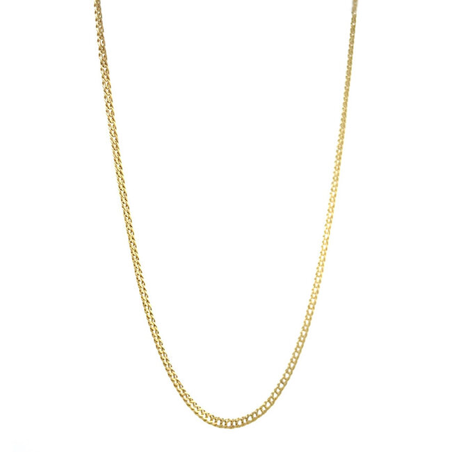 Gouden lengtecollier gourmet 54 cm 14 karaat