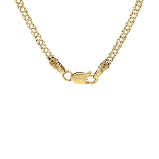 Gold length necklace gourmet 54 cm 14 karat