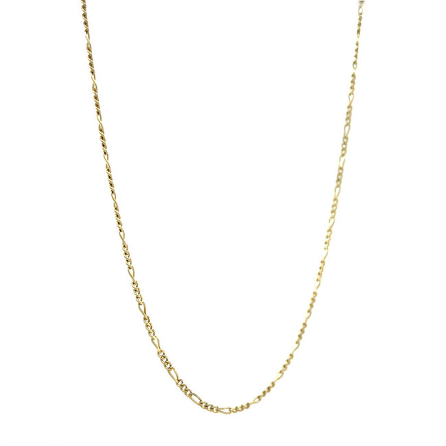 Golden figaro necklace 50.5 cm 14 karat