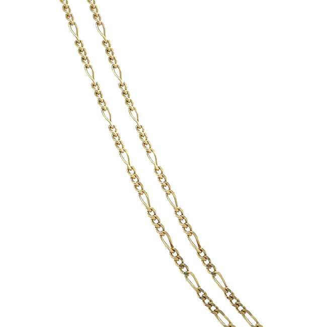 Golden figaro necklace 50.5 cm 14 karat