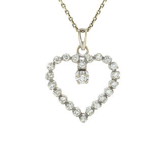 Witgouden hart diamant