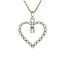 Witgouden hart hanger met diamant 18 karaat