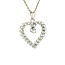 Witgouden hart hanger met diamant 18 karaat