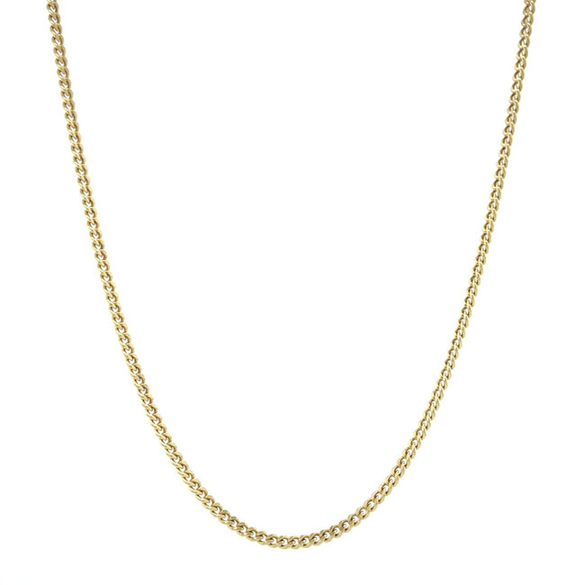 Gouden lengtecollier gourmet 39 cm 14 karaat