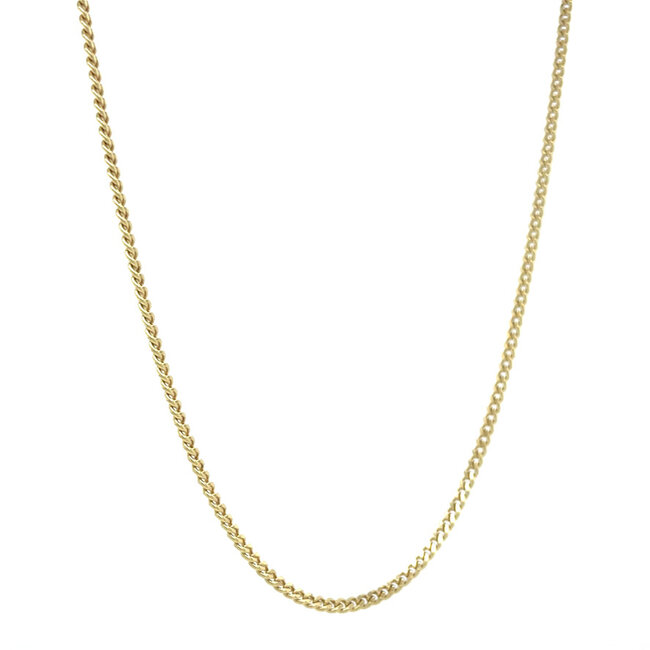 Gouden lengtecollier gourmet 39 cm 14 karaat