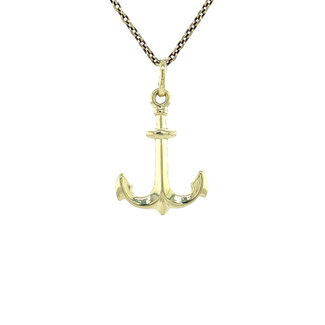 Gold anchor pendant