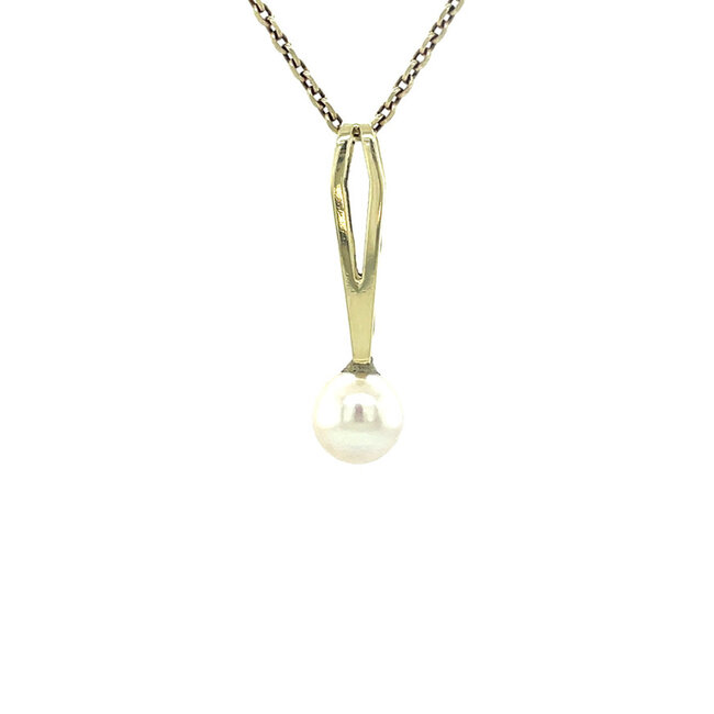 Gold pendant with pearl 14 karat