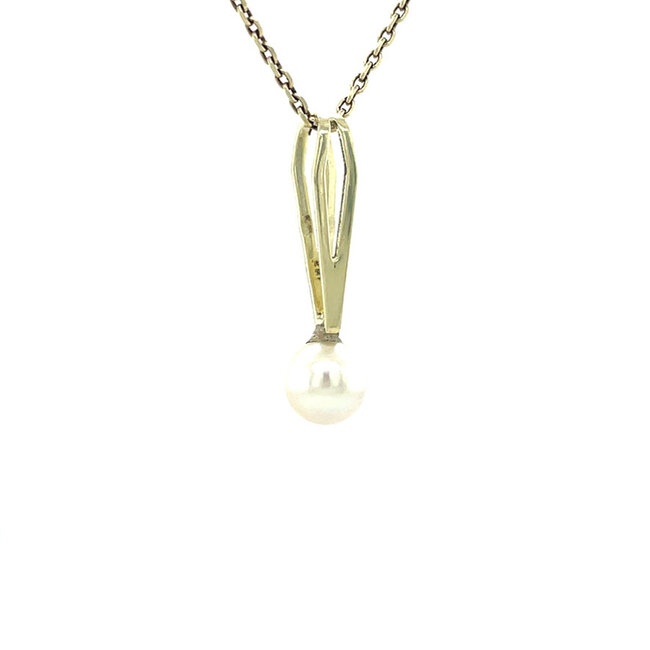 Gold pendant with pearl 14 karat