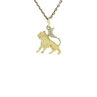 Gold lion pendant