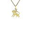 Gold pendant zodiac sign Leo 14 karat