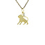 Gold pendant zodiac sign Leo 14 karat