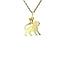Gold pendant zodiac sign Leo 14 karat
