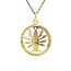 Gold pendant zodiac sign Cancer 14 karat