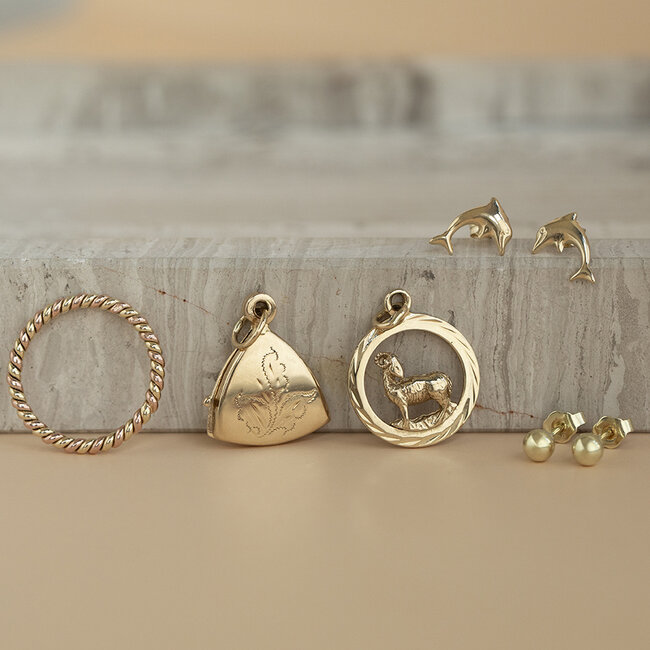 Goldene Kugelohrstecker 14 Karat