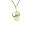 Gold pendant with zirconia 14 karat