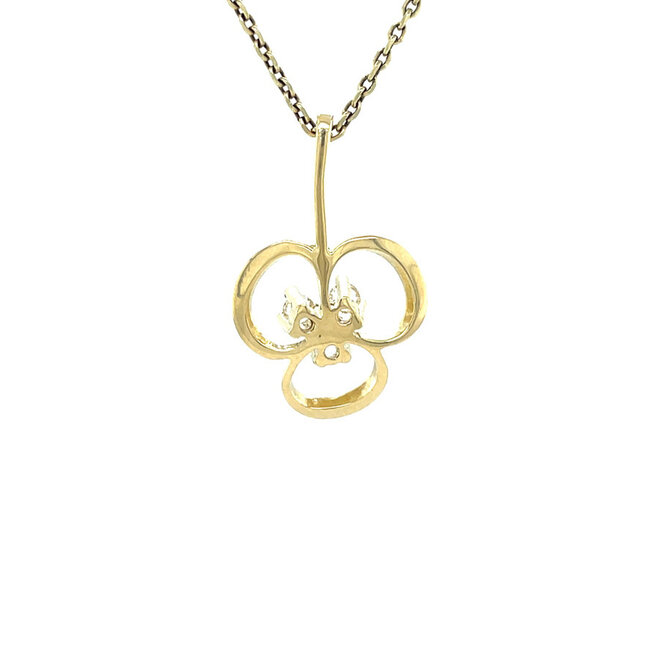 Gold pendant with zirconia 14 karat