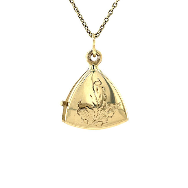 Gold medallion pendant 14 karat