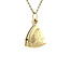 Gold medallion pendant 14 karat