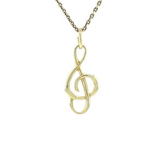Gouden hanger muzieknoot