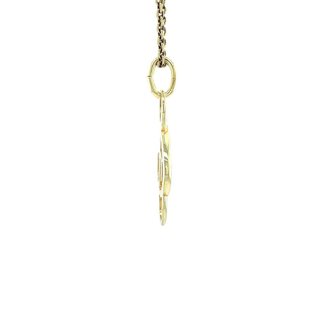 Gold pendant musical note 14 karat