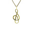 Gold pendant musical note 14 karat