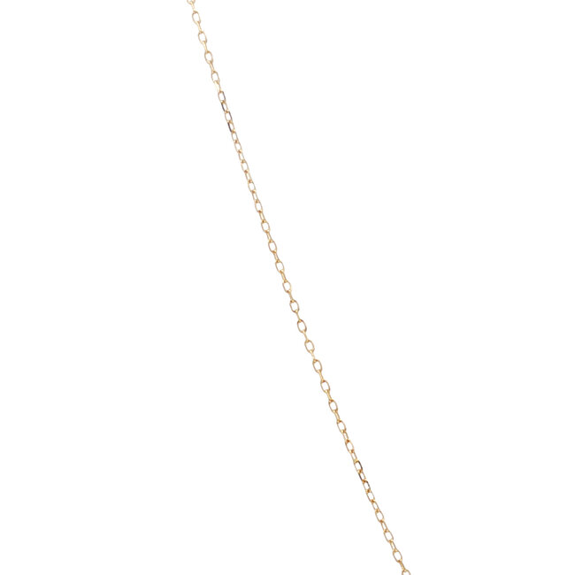 Gouden solitair collier met diamant 14 krt