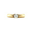 Gold solitaire ring with diamond Le Chic 14 karat