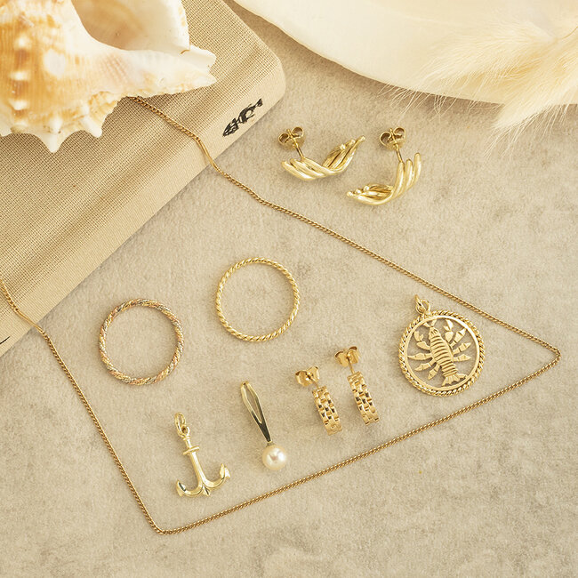 Gouden (aanschuif) ring 14 karaat