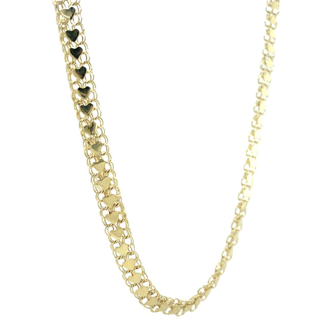 Goldene Fantasie-Choker 45 cm 14 Karat