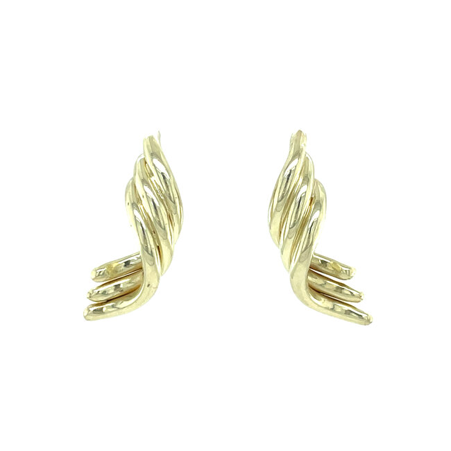 Gold stud earrings 14 karat