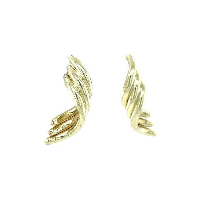 Gold stud earrings 14 karat