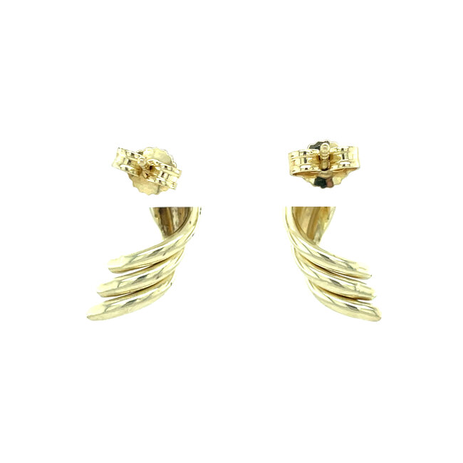 Gold stud earrings 14 karat