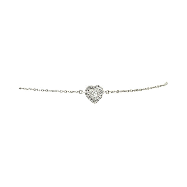 Armband met diamanten hart 9 karaat