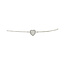 Armband met diamanten hart 9 karaat