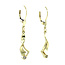 Gouden oorhangers met zirkonia 14 karaat