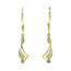 Gold earrings with zirconia 14 karat