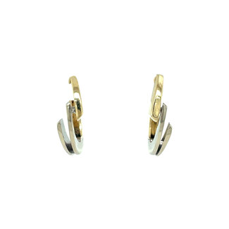 Gold hinged hoop earrings