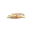 Tricolour gold ring 14 karat