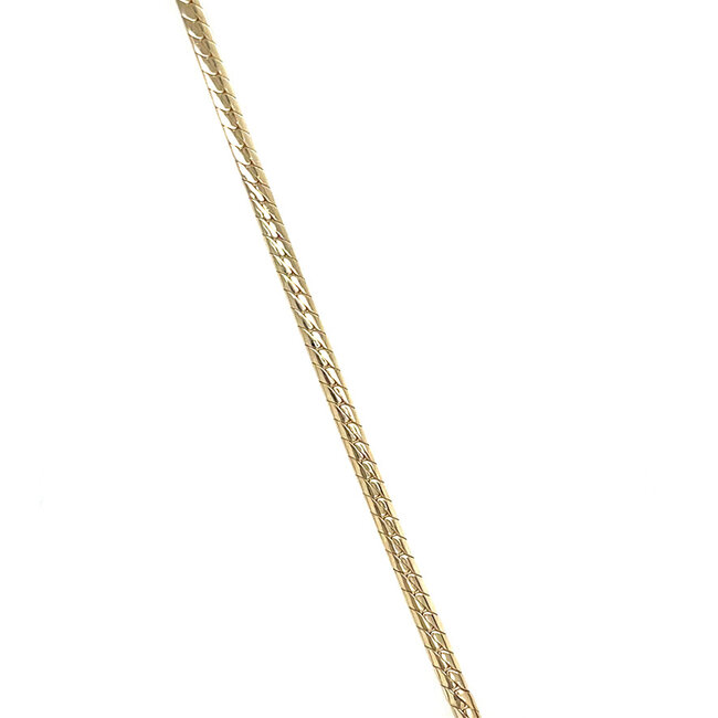 Goldener Choker mit Diamant 43 cm 14 Karat