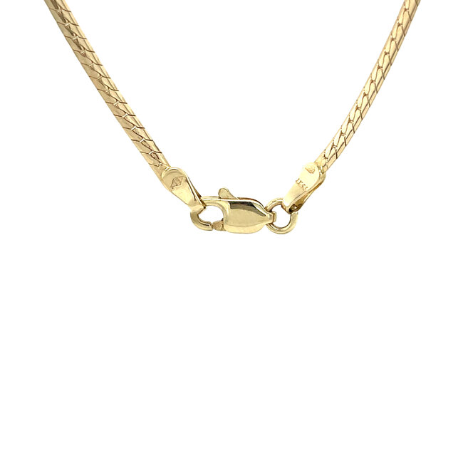 Gouden choker met diamant 43 cm 14 karat